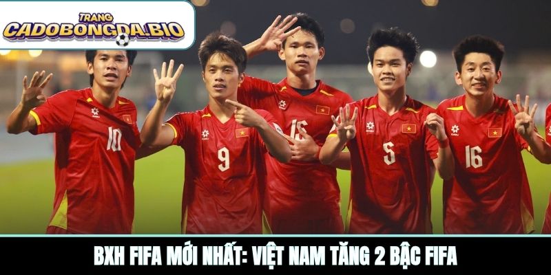 BXH FIFA mới nhất: Việt Nam tăng 2 bậc FIFA